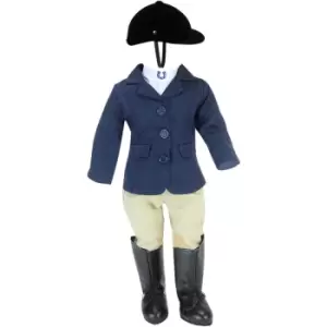 Image of Teamson Kids - Sophia's - 18 Doll - Navy Jacket Riding Outfit, Black Tall Classic Riding Boots & Black Velvet Riding Helmet