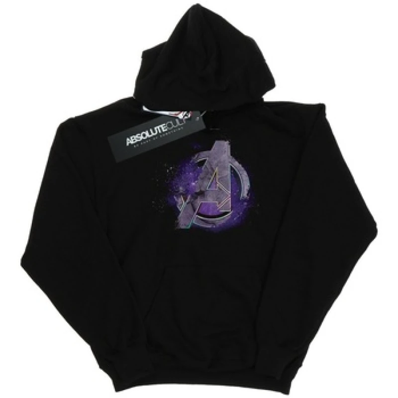 Image of Marvel Avengers Endgame Space Logo Hoodie Black male
