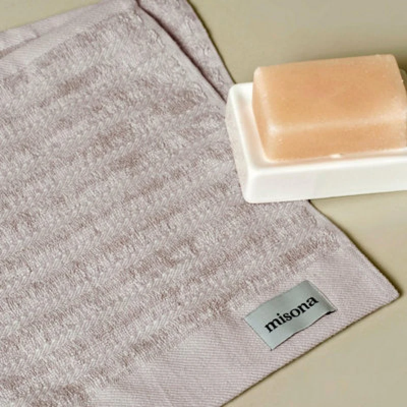 Image of Misona Organic Cotton Face Cloths Pack Of 2 - Light Grey