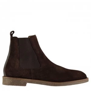 Image of H By Hudson Karter Chelsea Boots - Dark Brown Sd