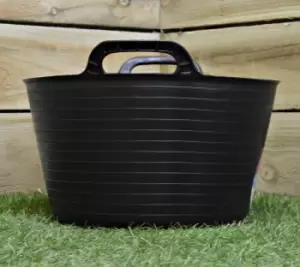 Image of 15L Black Flexi Plastic Tub / Bucket for Household and Garden