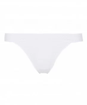 Image of DKNY Classic cotton lace trim bikini White