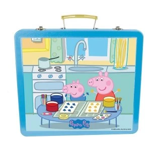 Image of Peppa Pig Art Tin Case with 60pc Creative Accessories Kit
