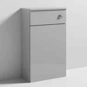 Image of Nuie - Athena Back to Wall wc Toilet Unit 500mm Wide - Gloss Grey Mist