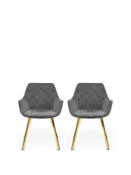 Image of Julian Bowen Lorenzo Set Of 2 Dining Chairs