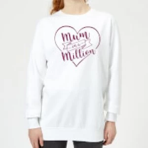 Image of Mum in a Million Womens Sweatshirt - White - 4XL