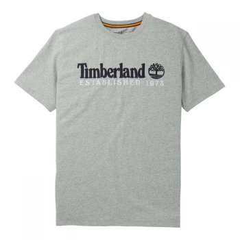 Image of Timberland Heritage T Shirt - Med Grey Hthr