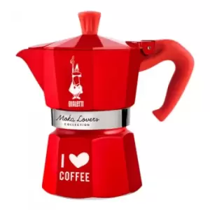 Image of Moka pot Bialetti Moka Lovers 3 cup Red