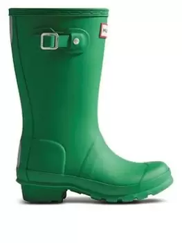 Image of Hunter Big Kids Original Boot, Green, Size 3 Older