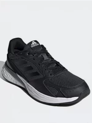 Image of adidas Response Run Shoes, Grey/Black, Size 8.5, Women