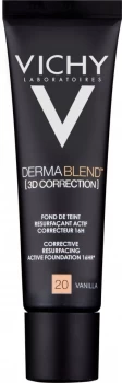 Image of Vichy Dermablend 3D Correction Foundation SPF25 30ml 20 - Vanilla