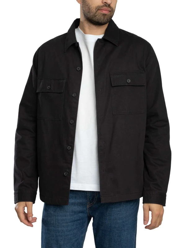 Image of HUGO Epoldo Overshirt Black L