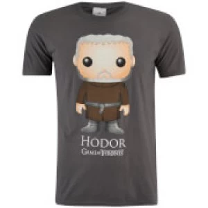 Image of Game of Thrones Mens Hodor Funko T-Shirt - Grey - L