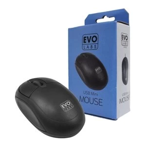 Image of Evo Labs MO-001 USB Matte Black Mini Mouse