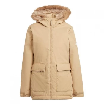 Image of adidas Utilitas Hooded Parka Womens - Beige Tone