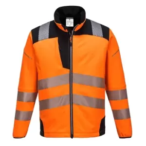 Image of Portwest Mens PW3 Hi-Vis Soft Shell Jacket (M) (Orange/Black)