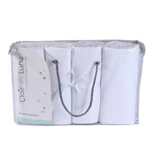 Image of Clair de Lune 4 Piece Cot Bed Bedding Bale - White