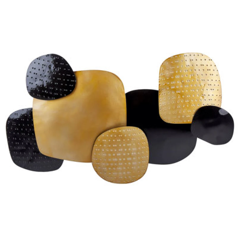 Image of Beliani Wall Decor Hafnium Metal 48cm Gold