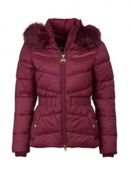 Image of Barbour International Halfback Quilt Jacket - Port, Size 10, Women