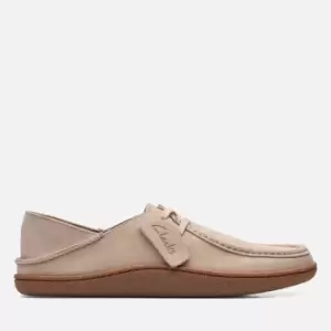 Image of Clarks Mens Pilton Suede Wallabee Shoes - Sand - UK 9