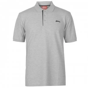 Image of Slazenger Plain Polo Shirt Mens - Grey Marl