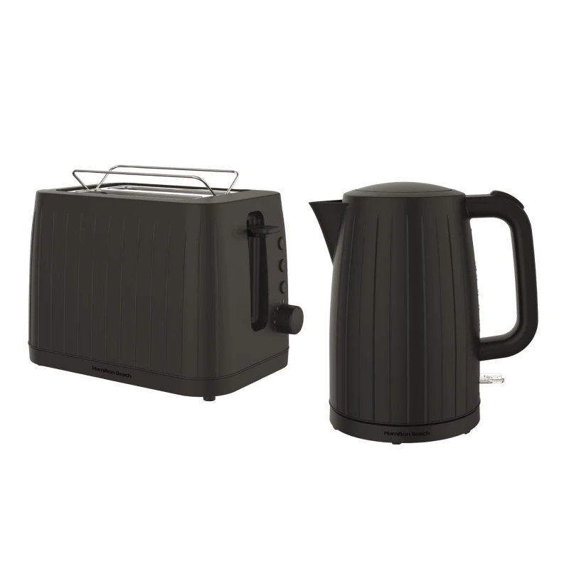 Image of Hamilton Beach Stealth Kettle & Toaster Set Black Unisex