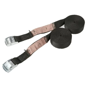 Image of Jumbo - Tie Down C/W Cam Buckle Black 8FT (250CM) 2-Pk