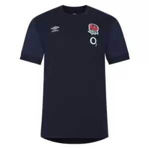 Image of Umbro England Rugby Leisure T-Shirt 2023 2024 Adults - Blue