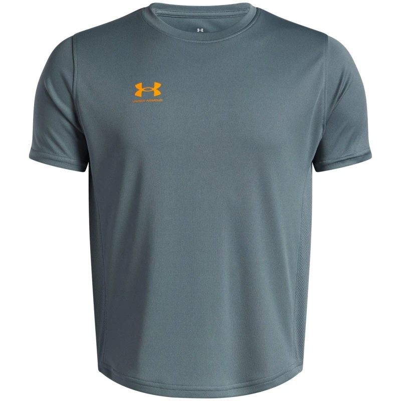 Image of Under Armour Kids Challenger Train Short-Sleeve Performance T-Shirt Grey/Orange male 11-12 (L)