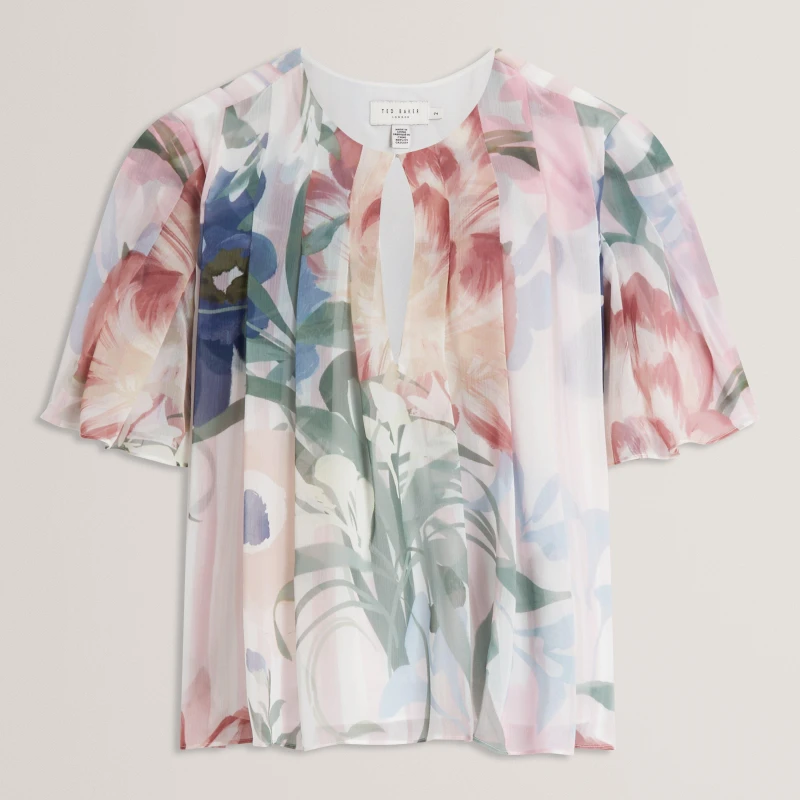 Image of Ted Baker Ted AnglSlv PrintTop Ld62 Pink female 8 (XS)