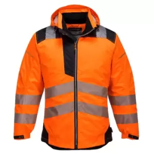 Image of PW3 Hi Vis Winter Rain Jacket Orange / Black 2XL