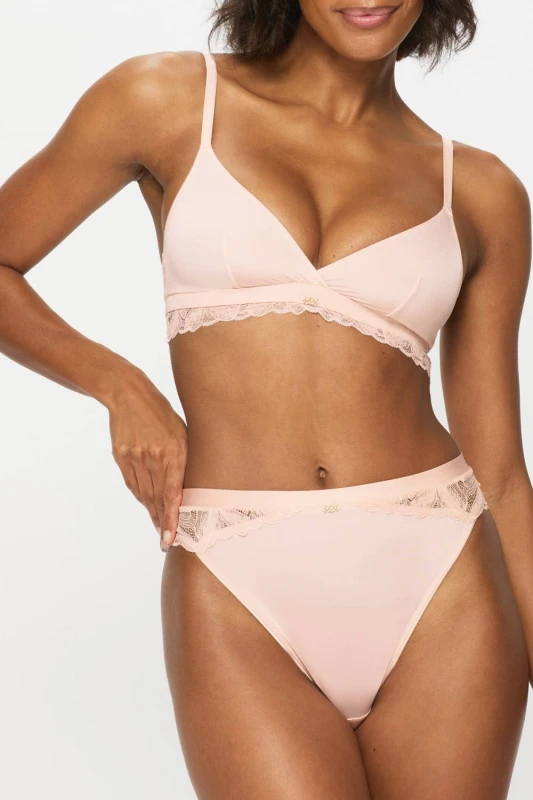 Image of KBX Womens Harper High-Rise Brazilian in Pale Pink Size: 14 Pale Pink Female 14