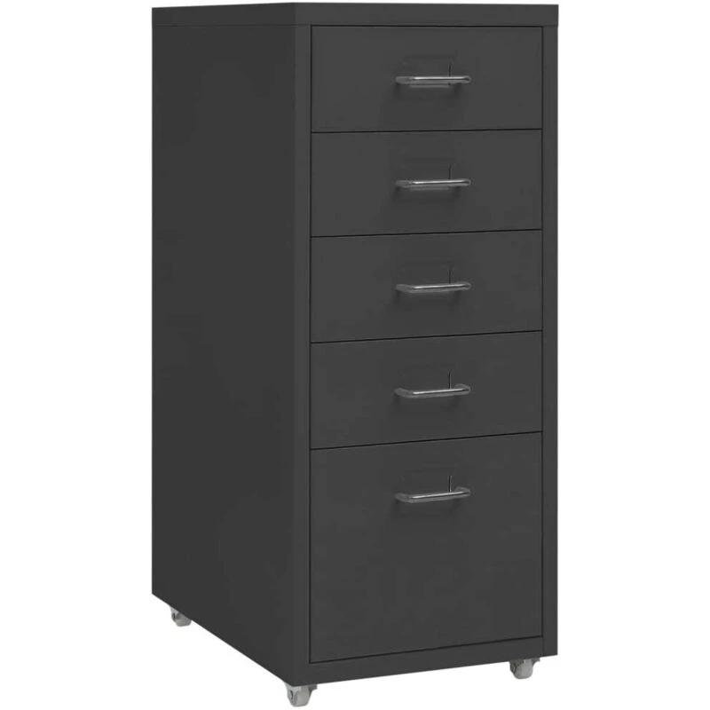Image of VIDAXL Mobile File Cabinet Anthracite 28x41x69cm Metal Vidaxl 8720286588277