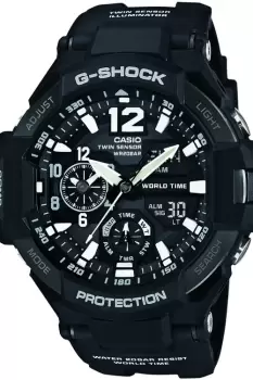 Image of Mens Casio G-Shock Gravitymaster Compass Thermometer Alarm Chronograph Watch GA-1100-1AER