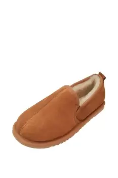 Image of Sheepskin Lined Hard Sole Slippers