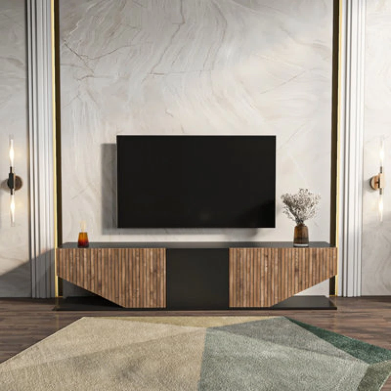 Image of Decorotika Pearl TV Stand TV Unit for TVs up to 71" in Terracotta Terracotta Unisex