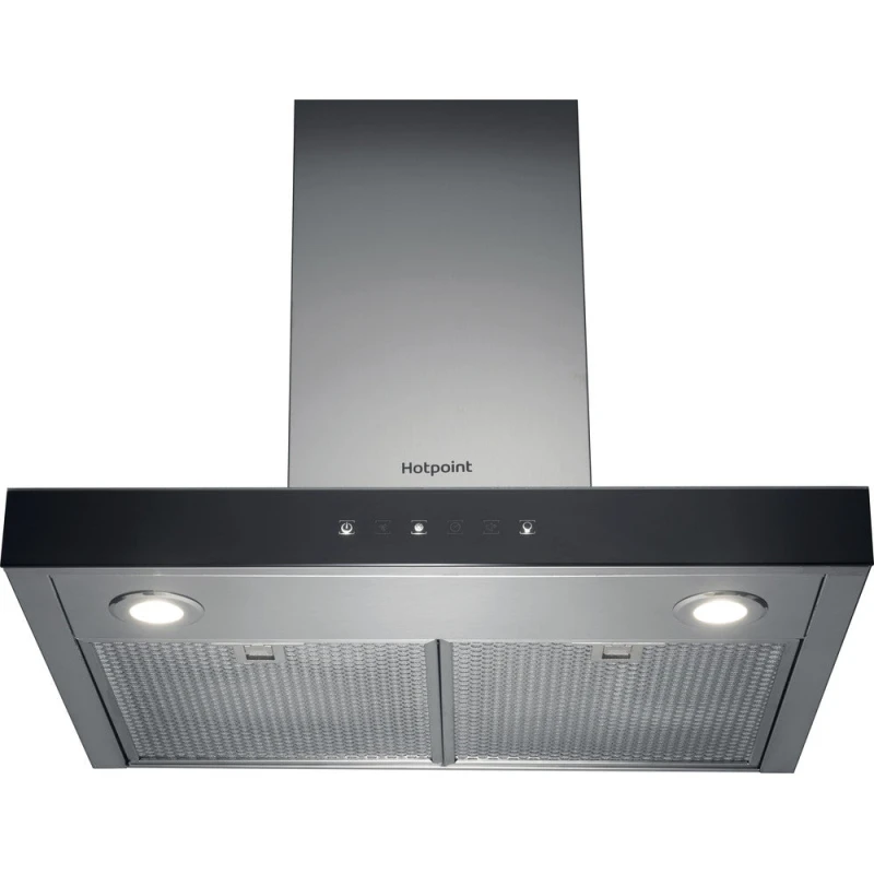 Image of Hotpoint PHBS68FLTIX1 60cm Wall Mounted Cooker Hood Stainless Steel