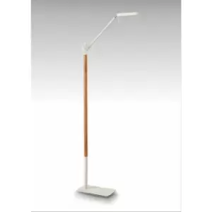 Image of Phuket floor lamp 1 bulb 7W LED 3000K, 600lm, matt white/beech