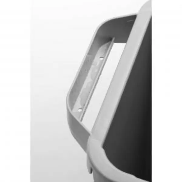 Image of DURABIN Plastic Waste Bin 60 Litre Rectangular Grey with Blue Hinged EXR28286DR