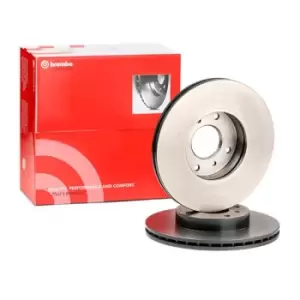 Image of PAIR PAINTED BREMBO BRAKE DISCS 09.5254.21