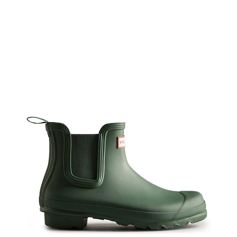 Image of Hunter 'Original Chelsea' Patterned Wellingtons Green female