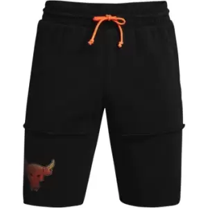 Image of Under Armour Project Rock Terry Brahma Shorts Mens - Black