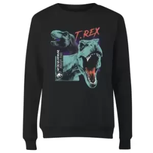 Image of Jurassic Park T-REXES Womens Sweatshirt - Black - M