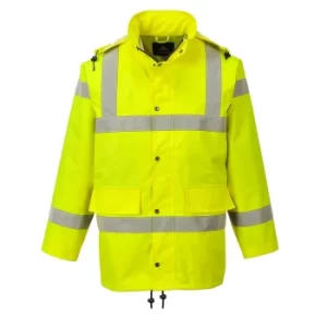 Image of Oxford Weave 300D Class 3 Breathable Hi Vis Jacket Yellow L