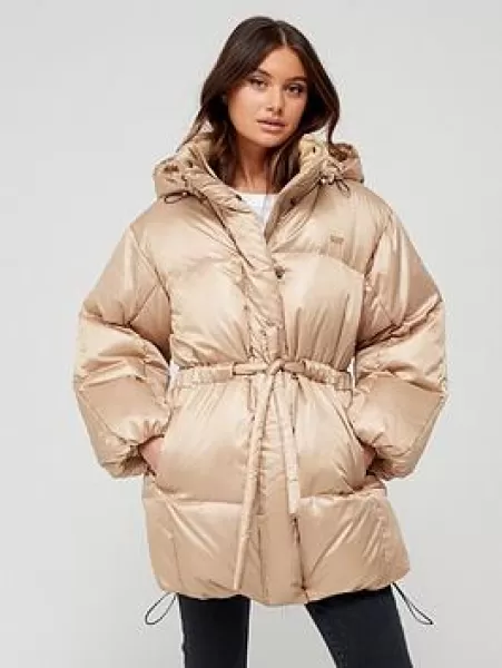 Image of Pillow Bubble Mid Puffer - Beige / Travertine