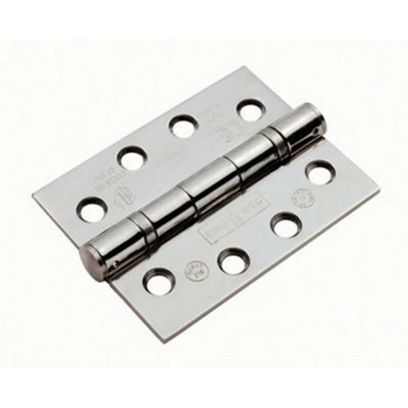 Image of Loops PAIR 102 x 76 x 3mm Ball Bearing Hinge Bright Stainless Steel Interior Door Metallics