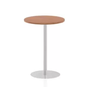 Image of Italia 800mm Poseur Round Table Walnut Top 1145mm High Leg