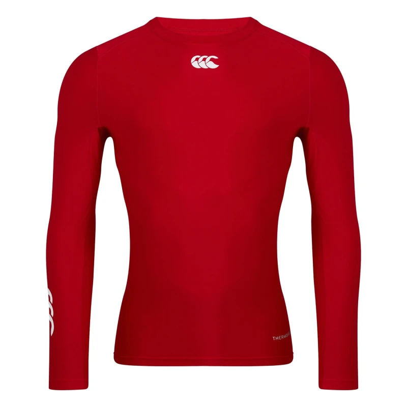 Image of Canterbury Canterbury Men Thermoreg Long-Sleeved Top in Red Size: X-Small Red XS Male 5063806454342