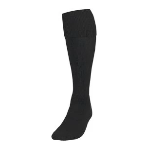 Image of Precision Plain Football Socks Black UK Size 3-6