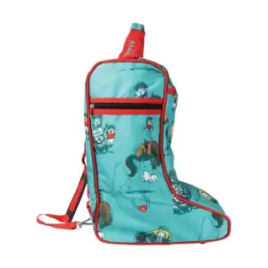 Image of Hy Thelwell Collection The Greatest Boot Bag (One Size) (Turquoise/Red)